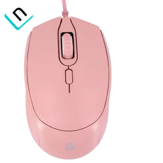 MOUSE ALAMBRICO TEROS TE-1226S | USB, ROSADO