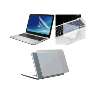 KIT PROTECTOR 3 EN 1 DE 15.6 PROTECTOR DE TECLADO + PANTALLA + SKIN PROTECTOR  TRANSPARENTE